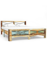Cadre de lit Bois de récupération massif 140 x 200 cm | Mobilier & Déco