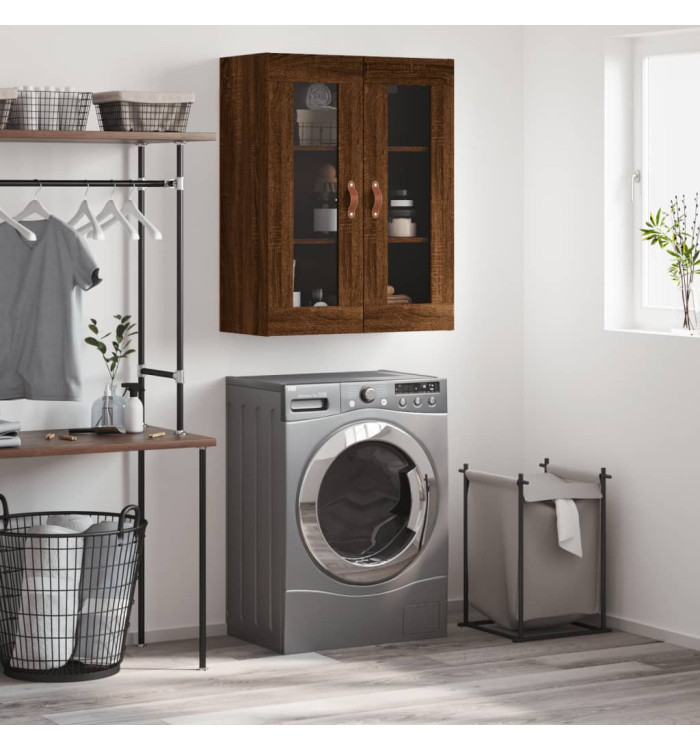 Armoire murale chêne marron 69,5x34x90 cm | Mobilier & Déco