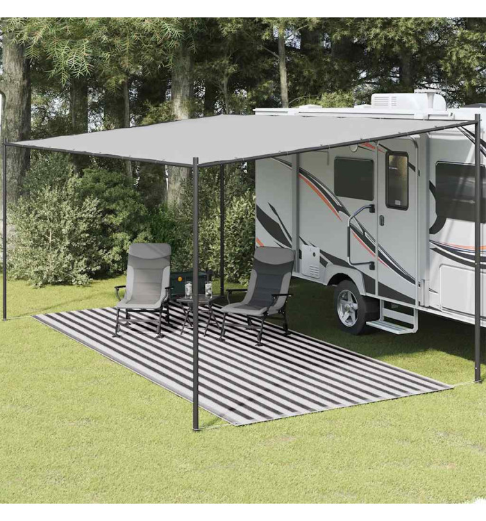 Tapis de tente 250x500 cm Anthracite et blanc | Mobilier & Déco