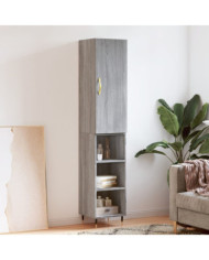 Buffet haut Sonoma gris 34,5x34x180 cm Bois d'ingénierie | Mobilier & Déco