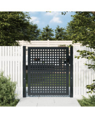 Portail de jardin anthracite 105x150 cm acier | Mobilier & Déco