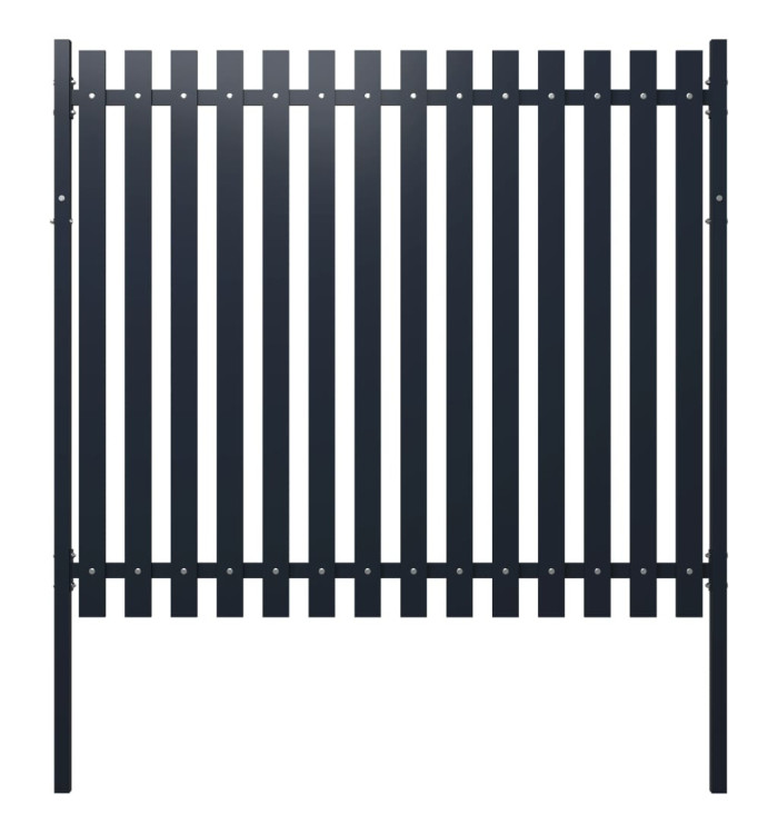 Panneau clôture Anthracite 174,5x170 cm Acier enduit de poudre | Mobilier & Déco