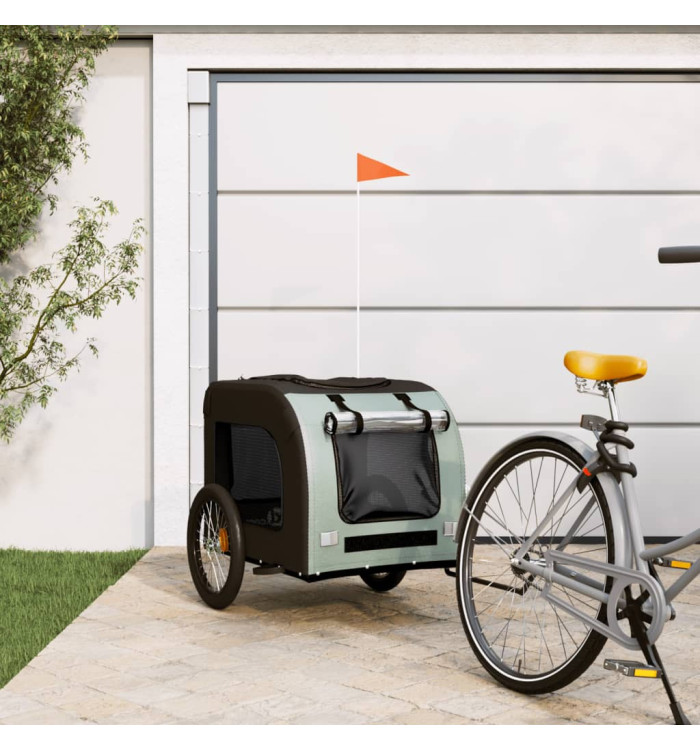 Remorque de vélo pour animaux de compagnie gris et noir | Mobilier & Déco