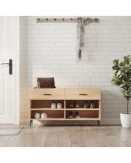 Banc à chaussures chêne sonoma 102x35x55 cm bois d'ingénierie | Mobilier & Déco