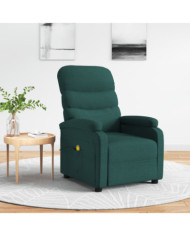 Fauteuil de massage Vert foncé Tissu | Mobilier & Déco