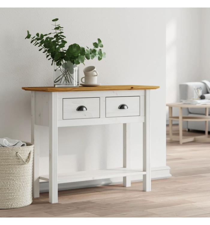 Table console BODO marron 91x35x74 cm bois de pin massif | Mobilier & Déco