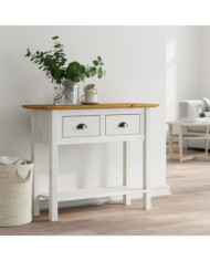 Table console BODO marron 91x35x74 cm bois de pin massif | Mobilier & Déco
