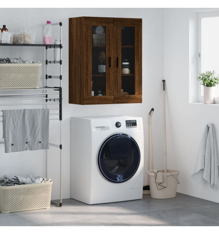 Armoire murale chêne marron 69,5x34x90 cm | Mobilier & Déco