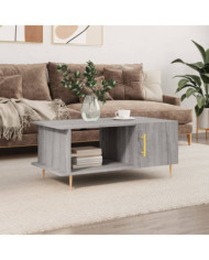 Table basse sonoma gris 90x50x40 cm bois d'ingénierie | Mobilier & Déco