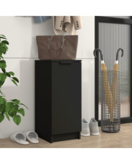 Armoire à chaussures noir 30x35x70 cm bois d'ingénierie | Mobilier & Déco