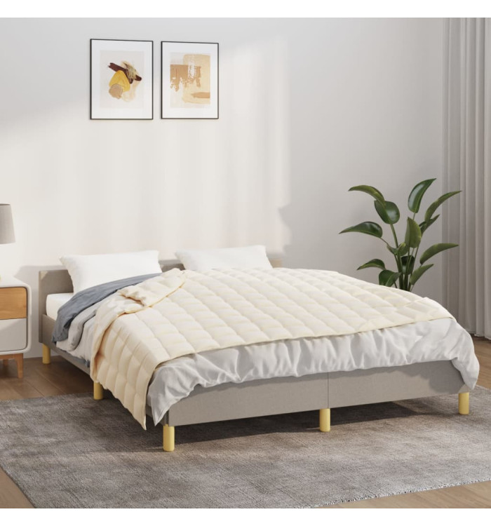 Couverture lestée Crème clair 120x180 cm 5 kg Tissu | Mobilier & Déco