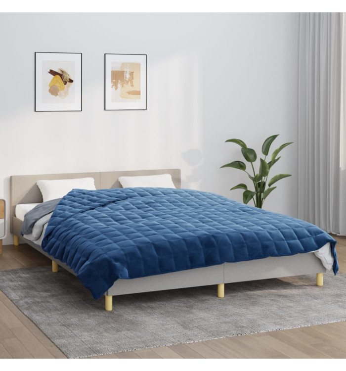 Couverture lestée Bleu 220x240 cm 15 kg Tissu | Mobilier & Déco