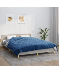 Couverture lestée Bleu 220x240 cm 15 kg Tissu | Mobilier & Déco