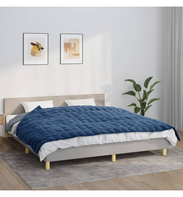 Couverture lestée Bleu 155x220 cm 7 kg Tissu | Mobilier & Déco