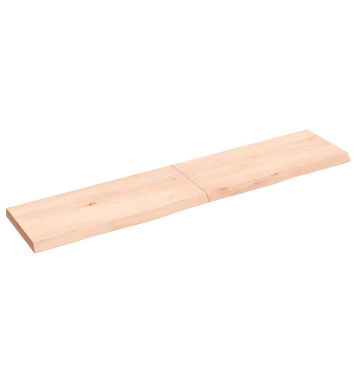 Étagère murale 140x30x(2-4) cm bois de chêne massif non traité | Mobilier & Déco