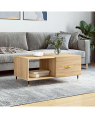 Table basse chêne sonoma 90x50x40 cm bois d'ingénierie | Mobilier & Déco