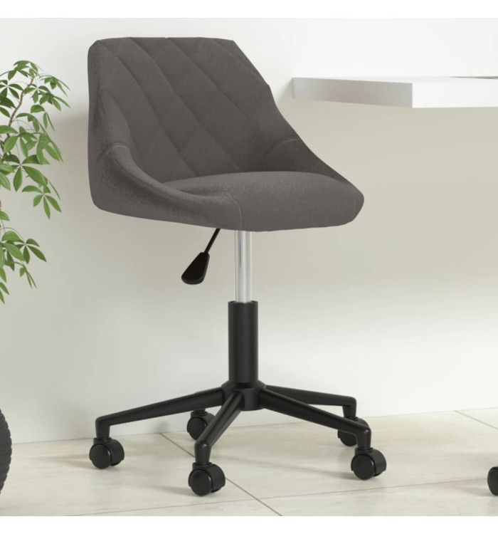Chaise pivotante de bureau Gris foncé Velours | Mobilier & Déco