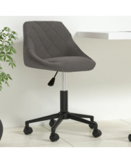 Chaise pivotante de bureau Gris foncé Velours | Mobilier & Déco