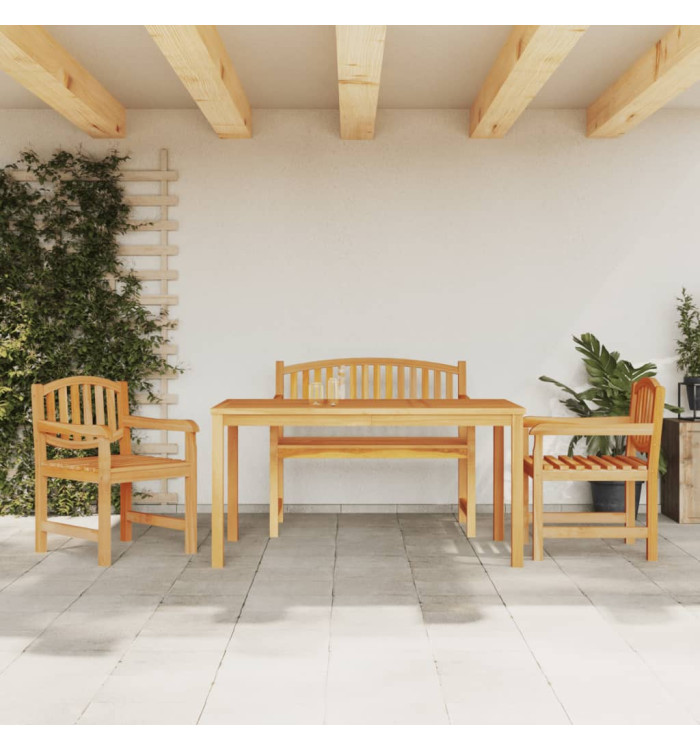 Ensemble à manger de jardin 4 pcs Bois de teck massif | Mobilier & Déco
