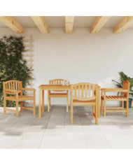Ensemble à manger de jardin 5pcs Bois de teck massif | Mobilier & Déco
