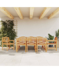 Ensemble à manger de jardin 9 pcs Bois de teck solide | Mobilier & Déco