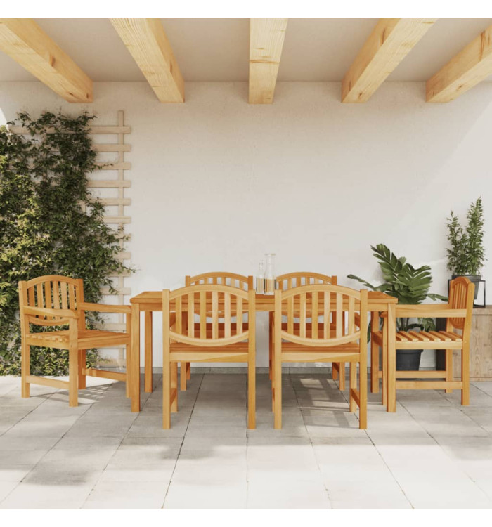 Ensemble à manger de jardin 7 pcs Bois de teck solide | Mobilier & Déco