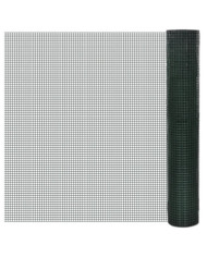 Grillage acier galvanisé et revêtement en PVC 10x1 m vert | Mobilier & Déco
