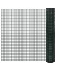 Grillage acier galvanisé et revêtement en PVC 10x1 m vert | Mobilier & Déco