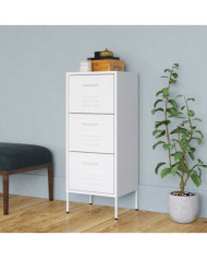 Armoire de rangement Blanc 42,5x35x101,5 cm Acier | Mobilier & Déco