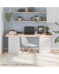 Dessus de table 180x60x(2-6) cm bois de chêne massif non traité | Mobilier & Déco