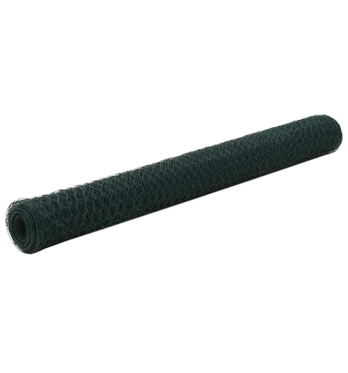 Grillage Acier avec revêtement en PVC 25x1,2 m Vert | Mobilier & Déco