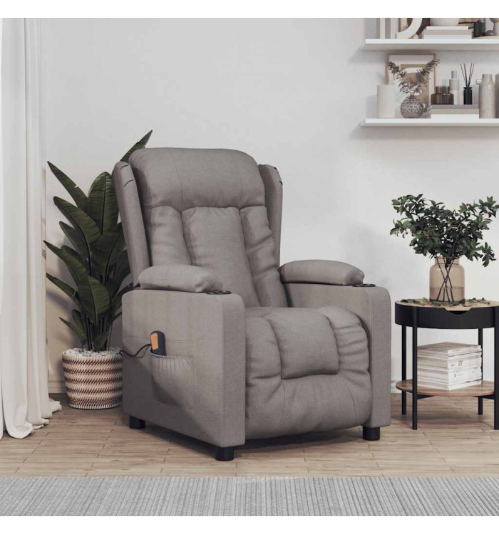 Fauteuil de massage Taupe Tissu | Mobilier & Déco