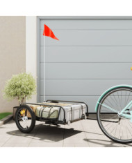 Remorque de vélo noir 126x63x34 cm fer | Mobilier & Déco