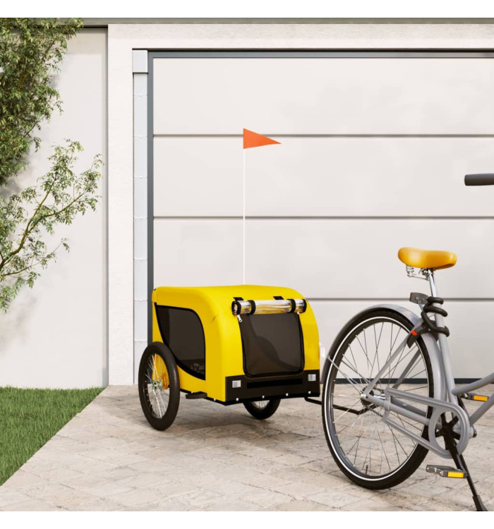 Remorque de vélo pour animaux de compagnie jaune et noir | Mobilier & Déco