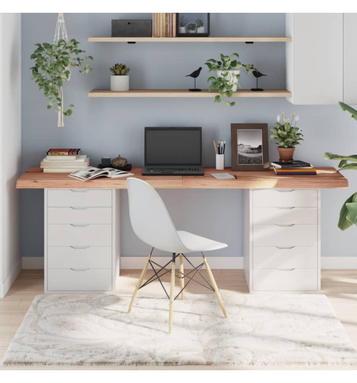 Dessus de table marron clair bois chêne massif traité | Mobilier & Déco