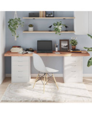 Dessus de table marron clair bois chêne massif traité | Mobilier & Déco