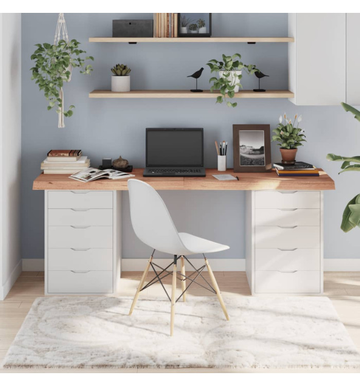 Dessus de table marron clair bois chêne massif traité | Mobilier & Déco