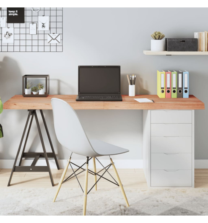 Dessus de table marron clair bois chêne massif traité | Mobilier & Déco