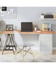Dessus de table marron clair bois chêne massif traité | Mobilier & Déco