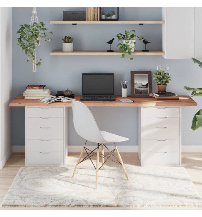 Dessus de table marron clair bois chêne massif traité | Mobilier & Déco