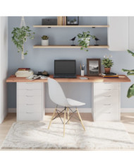 Dessus de table marron clair bois chêne massif traité | Mobilier & Déco