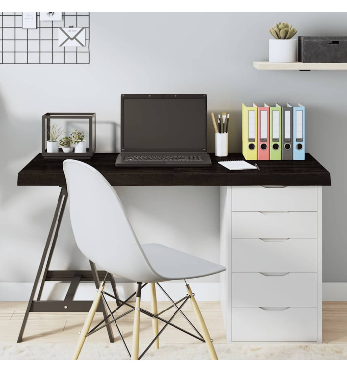 Dessus de table marron foncé bois chêne massif traité | Mobilier & Déco