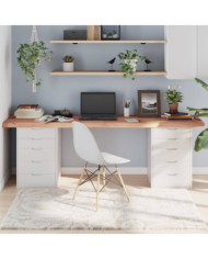 Dessus de table marron clair bois chêne massif traité | Mobilier & Déco