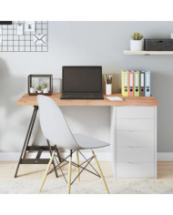 Dessus de table marron clair bois chêne massif traité | Mobilier & Déco