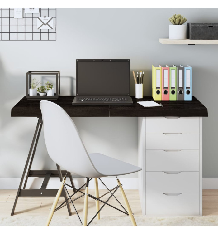 Dessus de table marron foncé bois chêne massif traité | Mobilier & Déco