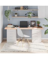 Dessus de table 180x40x(2-6) cm bois de chêne massif non traité | Mobilier & Déco