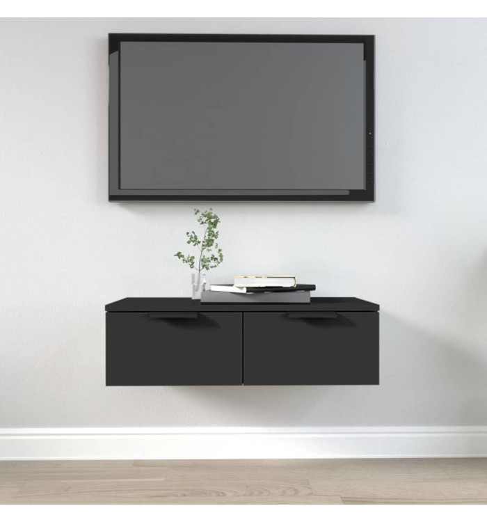 Armoire murale noir 68x30x20 cm bois d'ingénierie | Mobilier & Déco