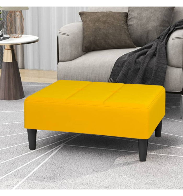 Repose-pied Jaune 78x56x32 cm Velours | Mobilier & Déco
