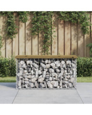 Banc de jardin design gabion 83x31,5x42 cm bois de pin imprégné | Mobilier & Déco