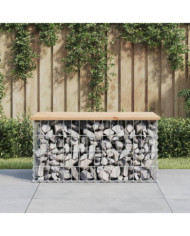 Banc de jardin design de gabion 83x44x42 cm bois massif de pin | Mobilier & Déco